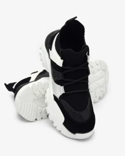 Royalfashion Biało- czarne sportowe sneakersy damskie Ziragga