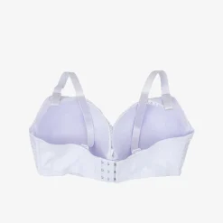 Royalfashion Biały biustonosz z ozdobną koronką