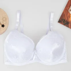 Royalfashion Biustonosz biały z ozdobną koronką