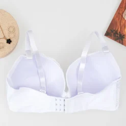 Royalfashion Biustonosz biały z ozdobną koronką