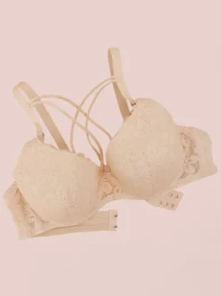 Royalfashion Biustonosz damski usztywniany z koronką