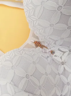 Royalfashion Biustonosz damski usztywniany z koronką