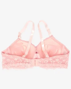 Royalfashion Biustonosz damski z koronką w kolorze różowym