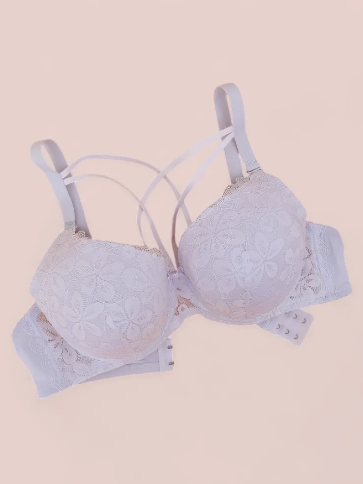 Royalfashion Biustonosz damski usztywniany z koronką