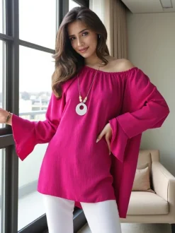 Royalfashion Bluzka damska a'la hiszpanka z falbankami