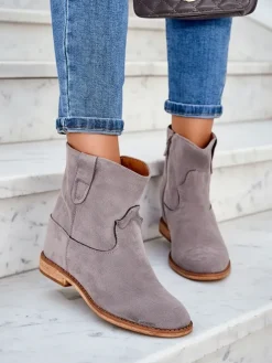 Royalfashion Botki a'la kowbojki na krytym koturnie Patorias