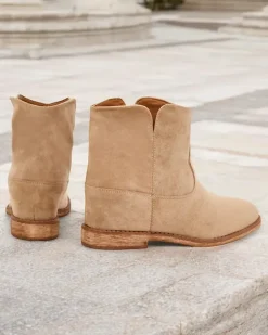 Royalfashion Botki a'la kowbojki na krytym koturnie Blueston