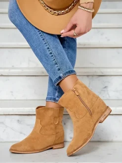 Royalfashion Botki a'la kowbojki na krytym koturnie Patorias