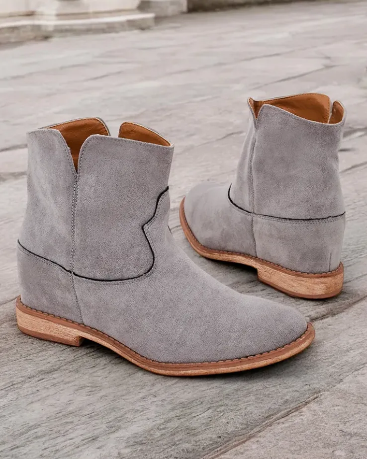 Royalfashion Botki a'la kowbojki na krytym koturnie Blueston