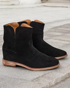 Royalfashion Botki a'la kowbojki na krytym koturnie Blueston