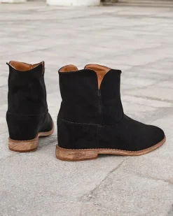 Royalfashion Botki a'la kowbojki na krytym koturnie Blueston