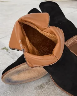 Royalfashion Botki a'la kowbojki na krytym koturnie Blueston