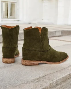 Royalfashion Botki a'la kowbojki na krytym koturnie Blueston