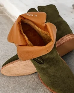 Royalfashion Botki a'la kowbojki na krytym koturnie Blueston