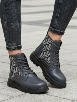 Royalfashion Botki damskie z printem Efrioz