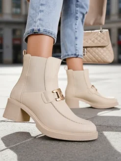 Royalfashion Botki damskie na niskim słupku Ewios