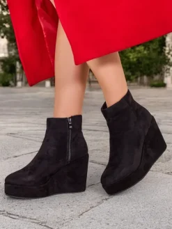 Royalfashion Botki damskie na koturnie Sieffa