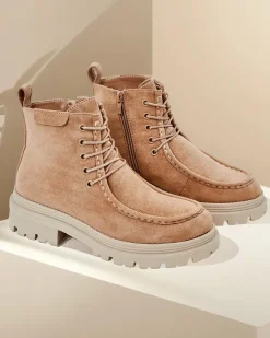 Royalfashion Botki damskie sznurowane Rullose