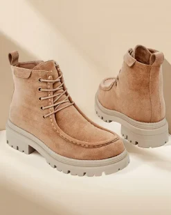 Royalfashion Botki damskie sznurowane Rullose