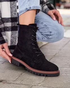 Royalfashion Botki damskie sznurowane Gosop