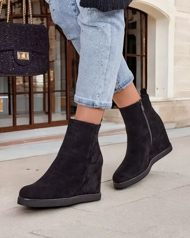 Royalfashion Botki damskie na koturnie Sierra