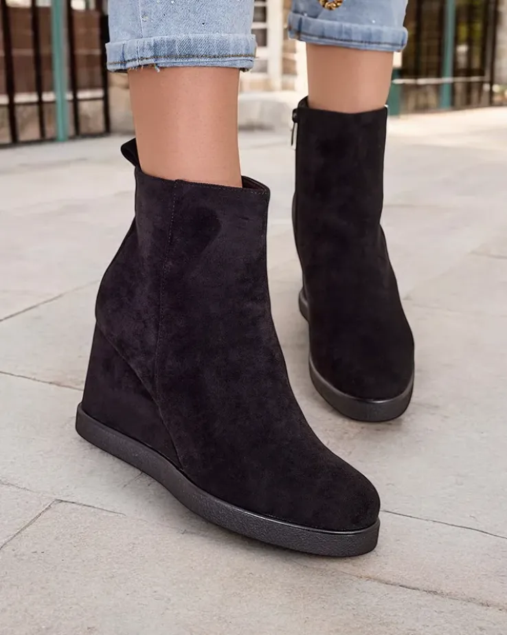 Royalfashion Botki damskie na koturnie Sierra