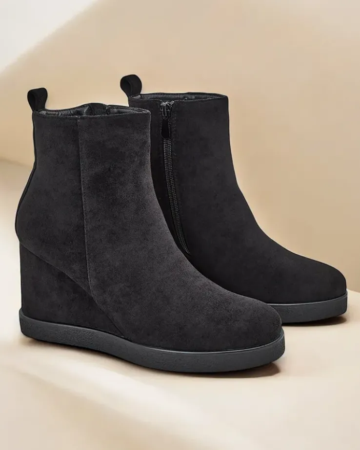 Royalfashion Botki damskie na koturnie Sierra