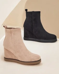 Royalfashion Botki damskie na koturnie Sierra