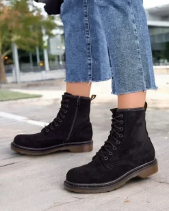 Royalfashion Botki damskie sznurowane Rullo