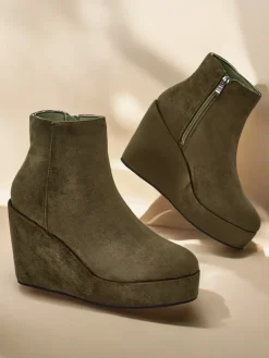 Royalfashion Botki damskie na koturnie Sieffa