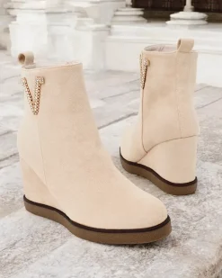 Royalfashion Botki damskie na koturnie Nerias