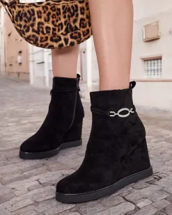 Royalfashion Botki damskie na koturnie Nerri