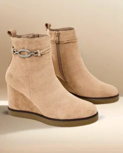 Royalfashion Botki damskie na koturnie Nerri