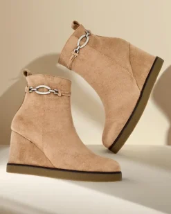 Royalfashion Botki damskie na koturnie Nerri