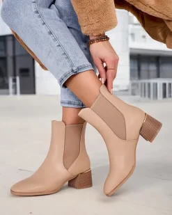 Royalfashion Botki damskie na niskim słupku Eterra