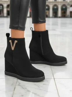 Royalfashion Botki damskie na koturnie Nerias