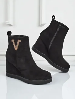 Royalfashion Botki damskie na koturnie Nerias