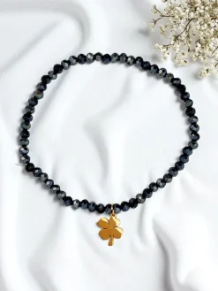 Royalfashion Bransoletka damska z zawieszką koniczynki