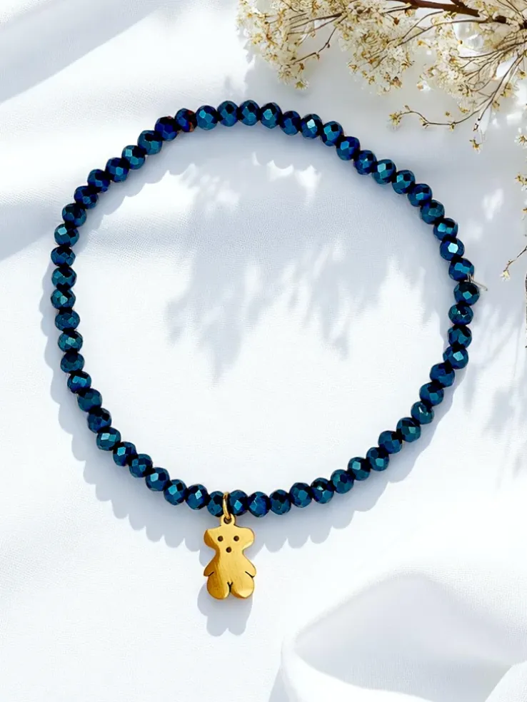 Royalfashion Bransoletka damska z zawieszką misia