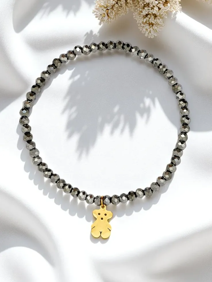 Royalfashion Bransoletka damska z zawieszką misia