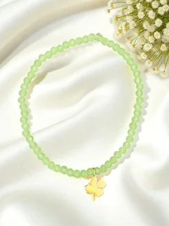 Royalfashion Bransoletka damska z zawieszką koniczynki