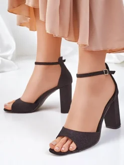 Royalfashion Brokatowe damskie sandały Roka