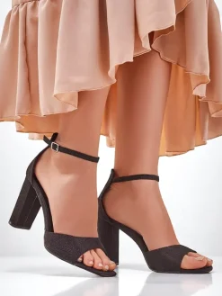 Royalfashion Brokatowe damskie sandały Roka