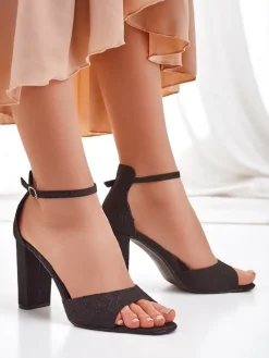 Royalfashion Brokatowe damskie sandały Roka