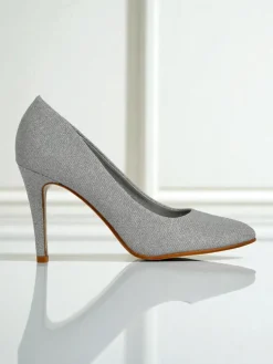 Royalfashion Brokatowe damskie czółenka na szpilce Enen