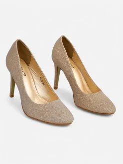 Royalfashion Brokatowe damskie czółenka na szpilce Enen