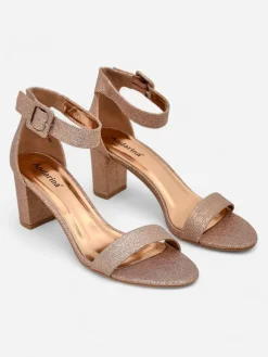 Royalfashion Brokatowe damskie sandały Montrea