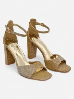 Royalfashion Brokatowe damskie sandały Roka