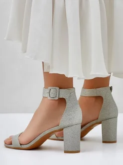 Royalfashion Brokatowe damskie sandały Montrea