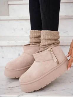 Royalfashion Buty a'la śniegowce damskie na platformie Delgadi